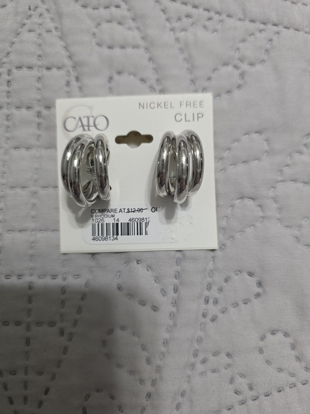 Cato Silver-Tone Layered Hoop Clip-On Earrings